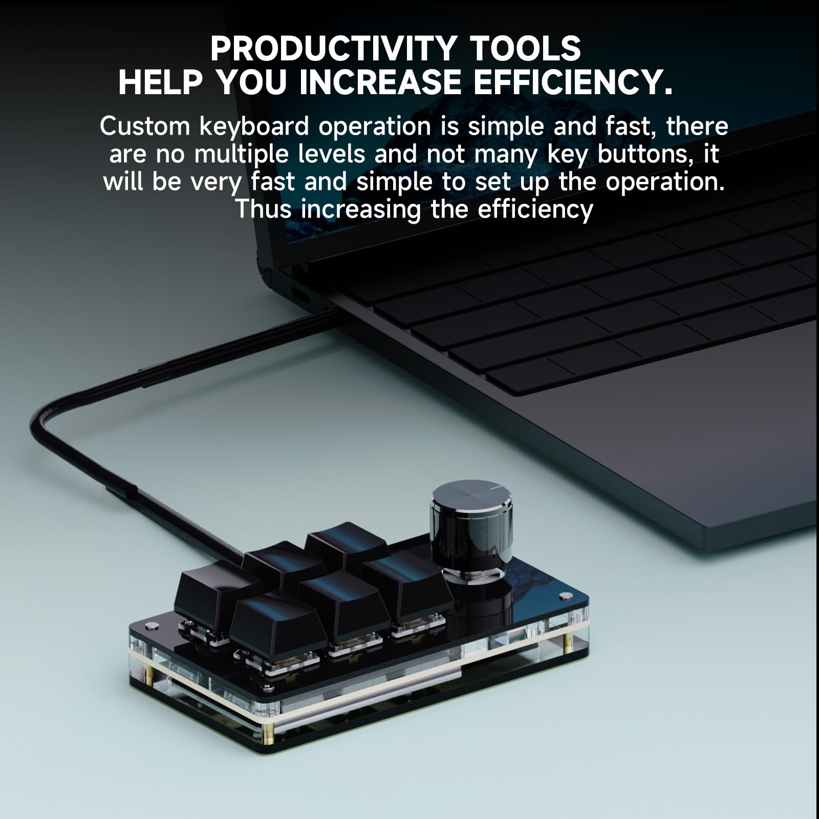 SIKAI CASE Programmable Macro Keyboard,6 Key Macro Mechanical Gaming Macro Keypad,Custom Knob KeyPad, Hot swappable Switch Gaming Keyboard,Wired programmable keypad with Drawing Programming Video