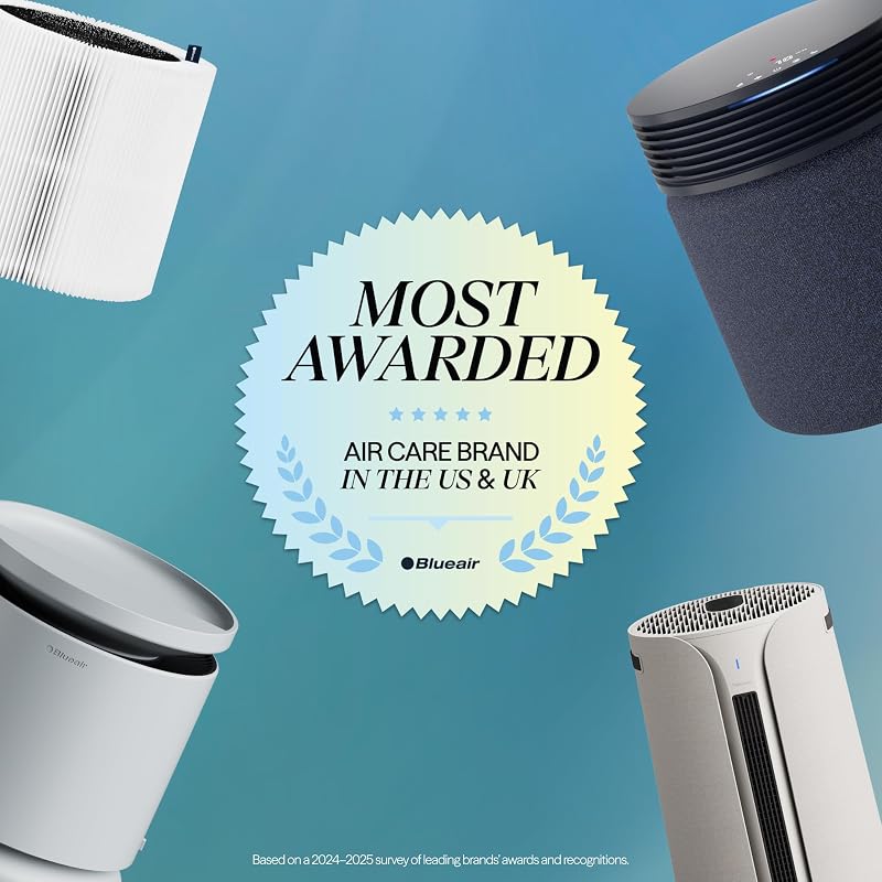 - Blue Pure 211i Max Purificateur d'air pour grandes pièces jusqu'à 141 m² – Intelligent, silencieux, technologie HEPASilent, élimine les allergènes, les poils d'animaux, la fumée