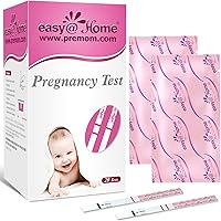Easy@Home Pregnancy Test Strips: 20 Pack Early Detection Pregnancy Kits - Bulk Highly Sensitive hCG Urine Tests for Home Use