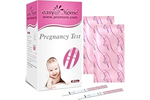 Easy@Home Pregnancy Test Strips: 20 Pack Early Detection Pregnancy Kits - Bulk Highly Sensitive hCG Urine Tests for Home Use 