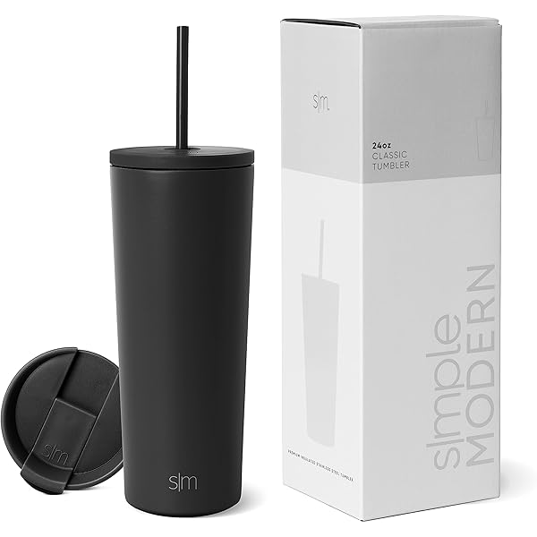 Simple Modern Classic Insulated Tumbler with Straw and Flip Lid