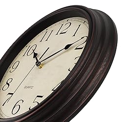 Foxtop 14 Inch Wall Clock Battery Operated Silent