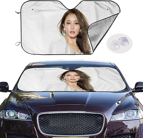 Amazon 沢尻エリカ1 サンシェード 車 カーフロントカバー 車用サンシェード 落葉対策 四季対応 遮光 凍結防止カバー 普通車 軽自動車 Suvに適用 夏冬兼用 130x70cm 車 バイク 車 バイク