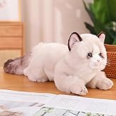 HOKESS 20 Inch Gray Ragdoll Cat Stuffed Animal Toys Dolls,Cute Handmade Plush Toy Kitten Cat for Boys Girls Kids Birthday Gifts