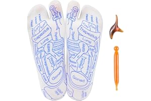 DyKay Acupressure Reflexology Socks with Trigger Point Massage Tool, Reflexology Foot Massage Socks for Women and Men, Foot Reflexology Socks with Massage Tools (Women)