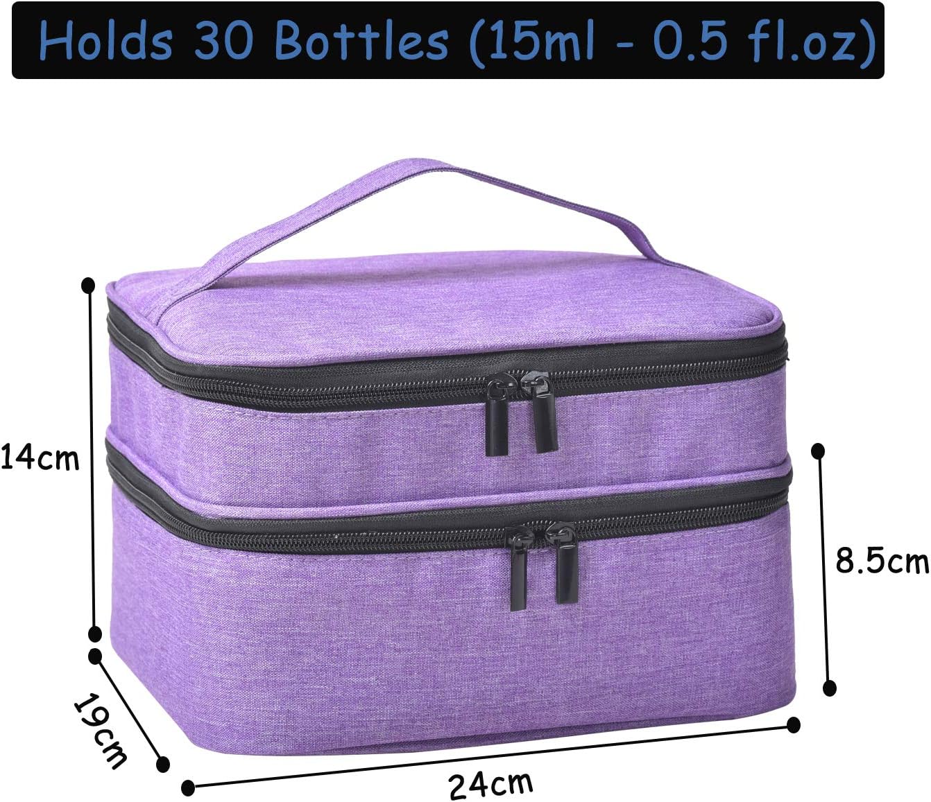 Double-Layer Nail Varnish Storage Case, Essential Oil Bag for for Nail Varnishes and Manicure Nail Varnish Holder - Image 3