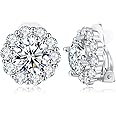 FAMARINE CZ Clip on Earrings for Women Clip Earring Non-pierced Earrings