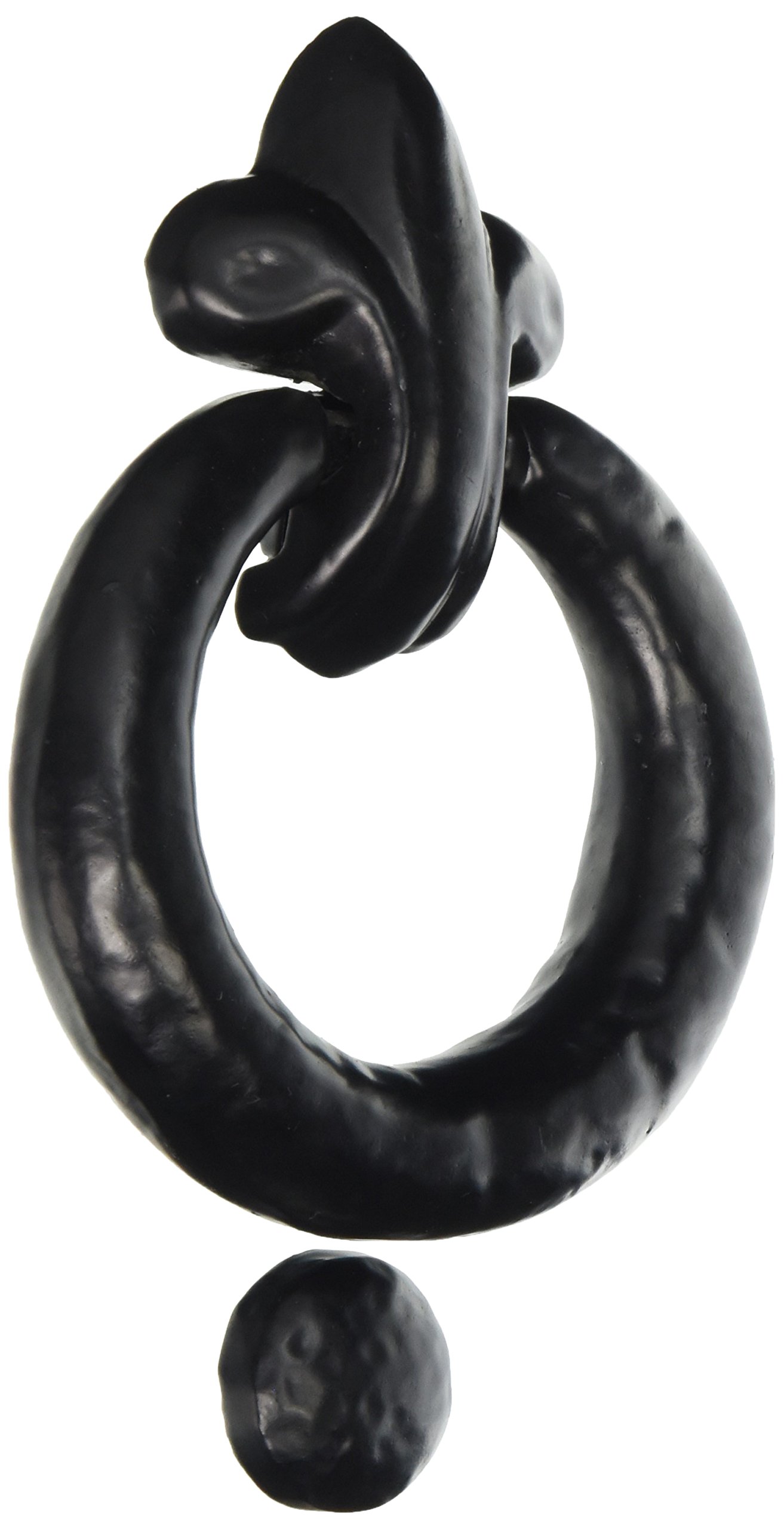 Merriway BH05811 Ring Pull Antique Heavy Door Knocker, 130 x 95 mm - Black