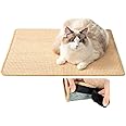 ChicWow Cat Scratch Pad, 23.6 X 15.7In Cat Scratching Pad with Adhesive Hook Tape, Sisal Scratching Pads for Indoor Cats, Stick on Floor Couch as Cat Scratch Furniture Protector, Cat Wall Scratcher