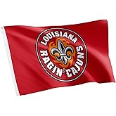 Desert Cactus University of Louisiana at Lafayette ULL Flag - 3 x 5 Feet Rajin Cajuns Banner, Indoor/Outdoor Durable Fabric, 100% Polyester Design (Style A)