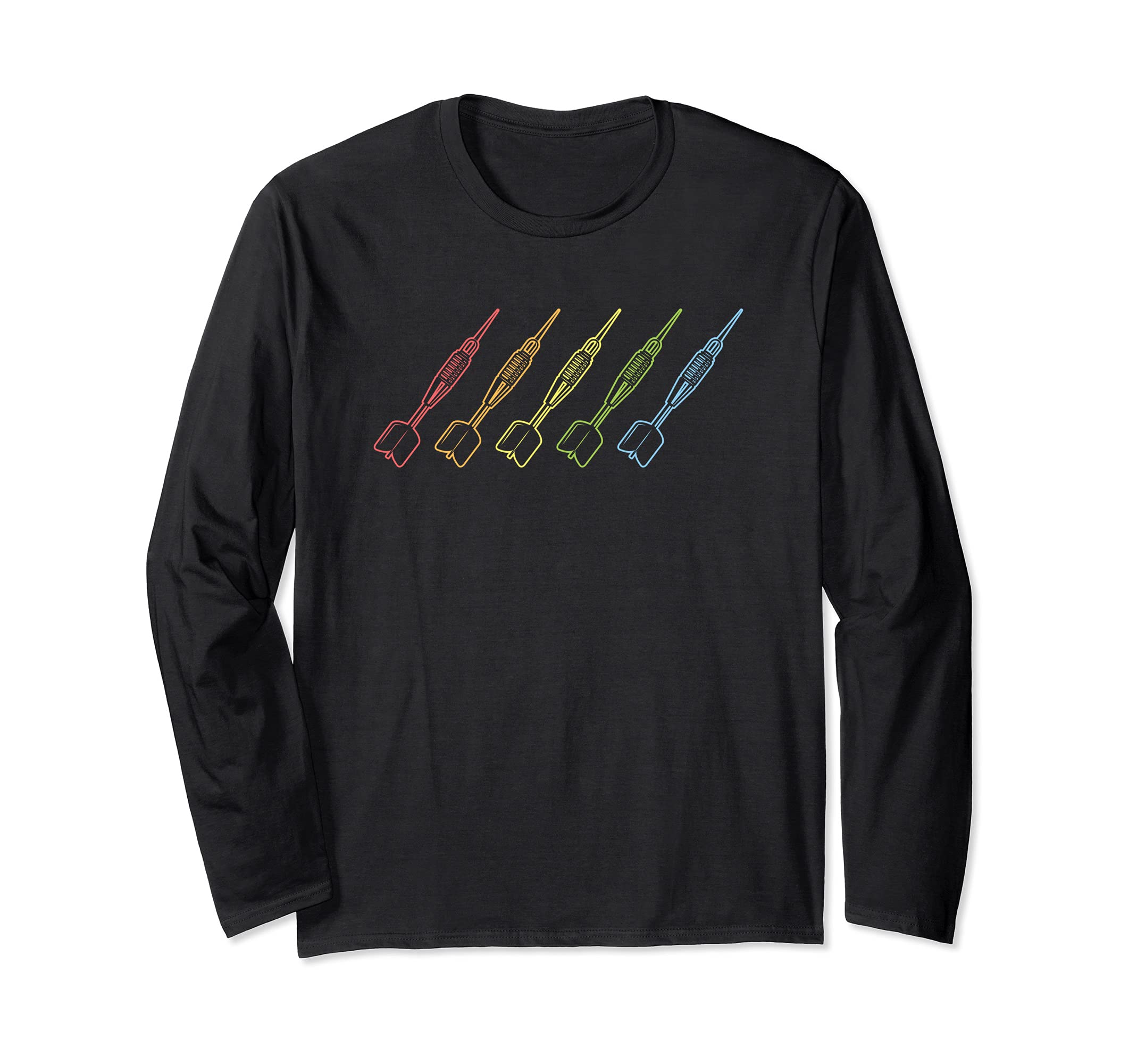 Rainbow darts unique darts player Long Sleeve T-Shirt