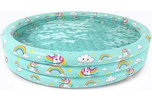 Jasonwell Inflatable Baby Kiddie Pool - Toddler Pool Kids Paddling Baby Swimming Pools Blow Up Ball Pit Infant Wading Pools for Backyard Piscina Inflable para Niños (59in Unicorn)
