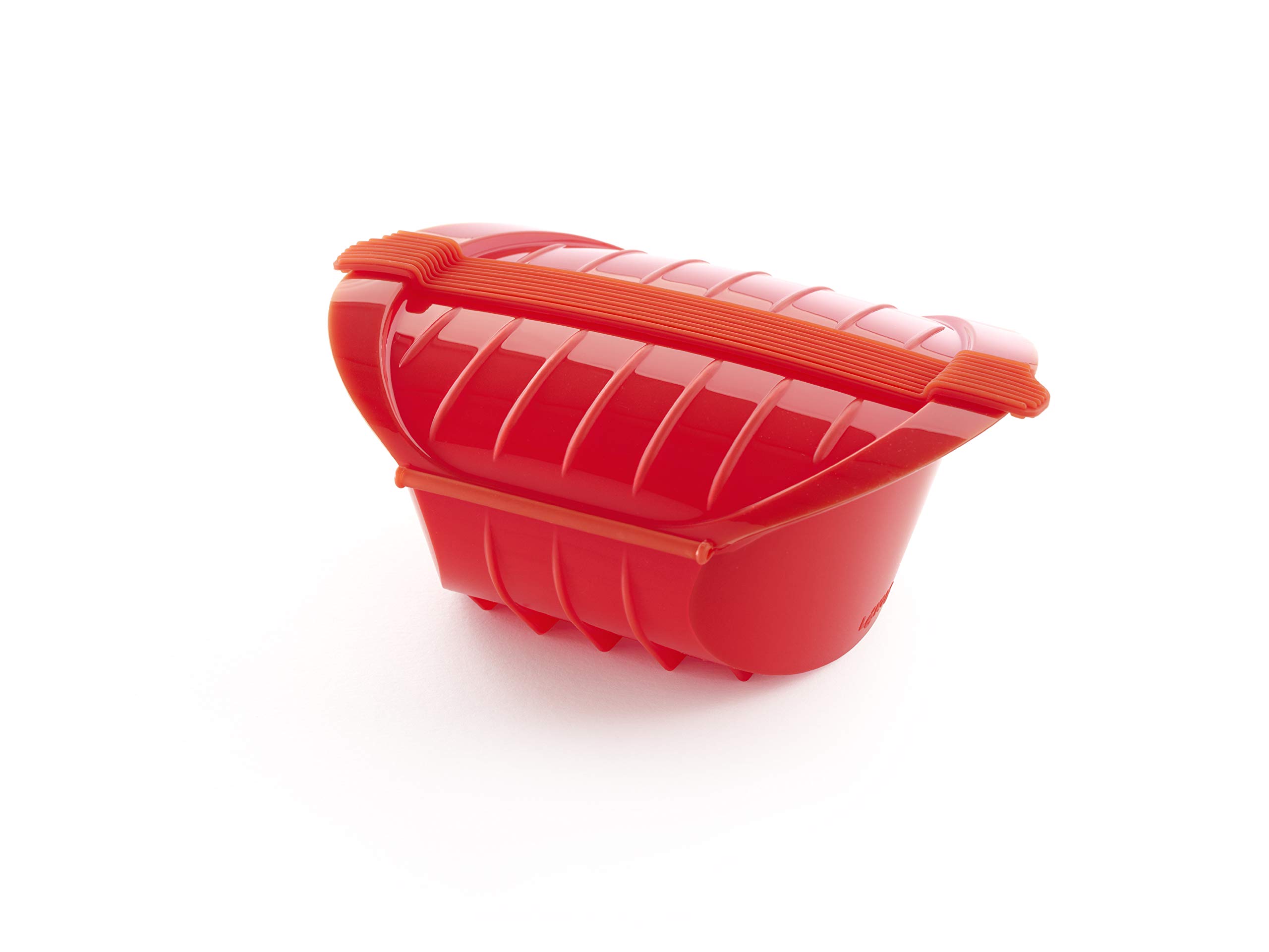 Lékué 500 ml Ogya, Deep steam case Microwave Pot, Red