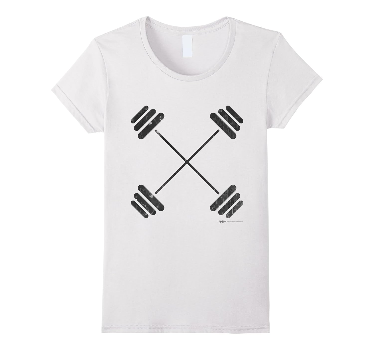 Cross Barbells Workout Weight Lifting Gym T Shirt4LVS