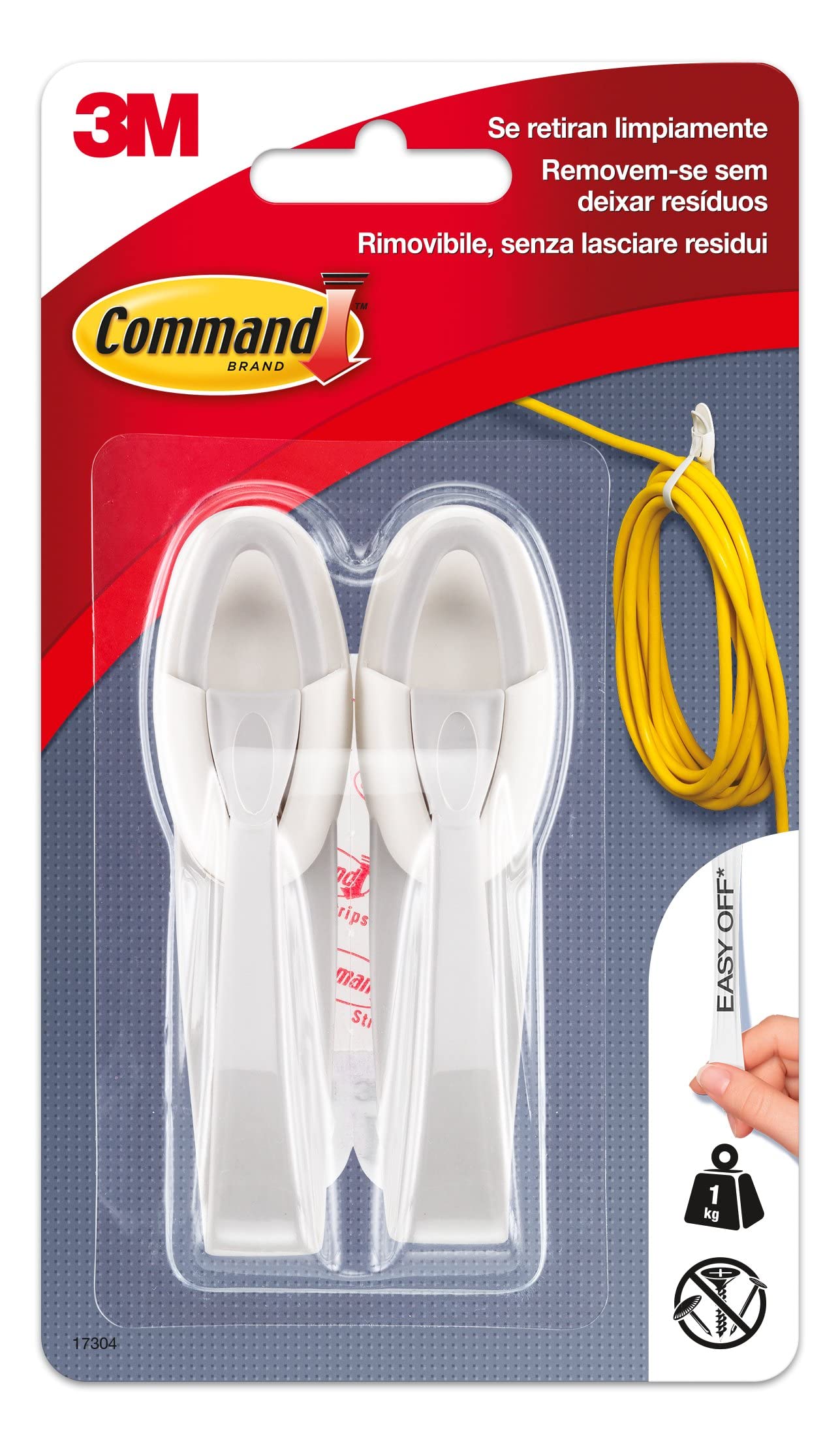 Command 935463 - Adhesive Hanger Hook for Wires 2 Units + 2 Strips