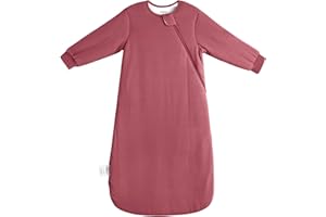 BubblePanda Rayon Made from Bamboo Sleep Sack 6-12 Months Long Sleeve Sleep Sack 1.5 Tog Supersoft Winter Baby Wearable Blanket with 2-Way Zipper Unisex Sleeping Bag for Babies Toddler