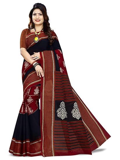 cotton with Blouse Piece Saree