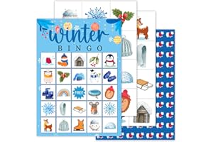 haipino Christmas Bingo Party Games with 24 Players, Christmas Party Games for Family Party Supplies, Christmas Activities, Party Favor Gifts for Women Family Activities - JY965