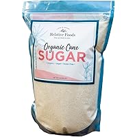 Relative Foods USDA organic cane sugar, 5 pounds, packaged in our gluten free, allergen free facility. Heavy duty stand up po