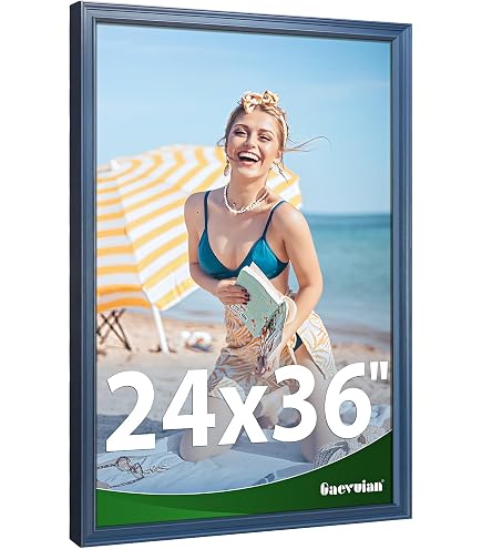 Cornice Craig Frames 24x36 Pollici (61x91 Cm) | Profilo Nero Opaco Largo 2,5 Cm | Con Plexiglass E Kit Sospensione - 4