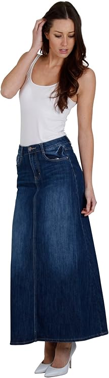 long denim skirt canada