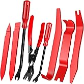 8PCS Auto Trim Removal Tool No Scratch Pry Tool Clip Remover Plier Red | Non-Scratch Plastic Pry Tool Auto Clip Pliers,Door Panel Removal Tool for Car Interior Fastener, Molding, and Dashboard