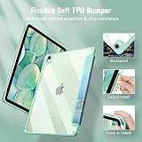 FINTIE Hybrid Case for iPad Air 11 M4/M3/M2 Emerald Marble Clear Back view 5