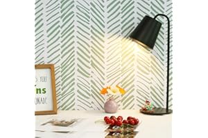 Guvana 17.7"x394" Green and White Wallpaper Line Peel and Stick Wallpaper Stripe Self Adhesive Wallpaper DIY Removable Contact Paper Boho Wallpaper for Bedroom Livingroom Covering Vinyl Roll