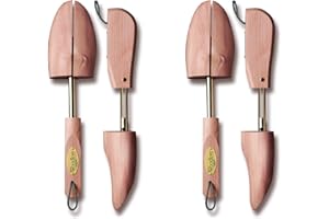 Woodlore Women’s Shoe Trees Adjustable 2-Pack (For 2 pair of Shoes), Aromatic Cedar Wood, USA Made