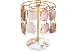 ProCase Sunglasses Organizer Glasses Holder Eyeglasses Stand, Upgraded Large Capacity Sunglass Storage with Metal Frame and B