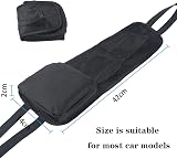 URAQT Car Seat Side Storage Bag 3 Pockets Mesh Holder 42x14cm Universal view 3