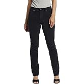 JAG Jeans Women's Petite Ruby Mid Rise Straight Leg Pants, Black, 14 Petite