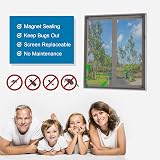NeatiEase Adjustable DIY Magnetic Fly Screen Window 100x130 cm Grey view 6