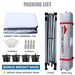 MASTERCANOPY Durable Pop-up Canopy Tent with 1