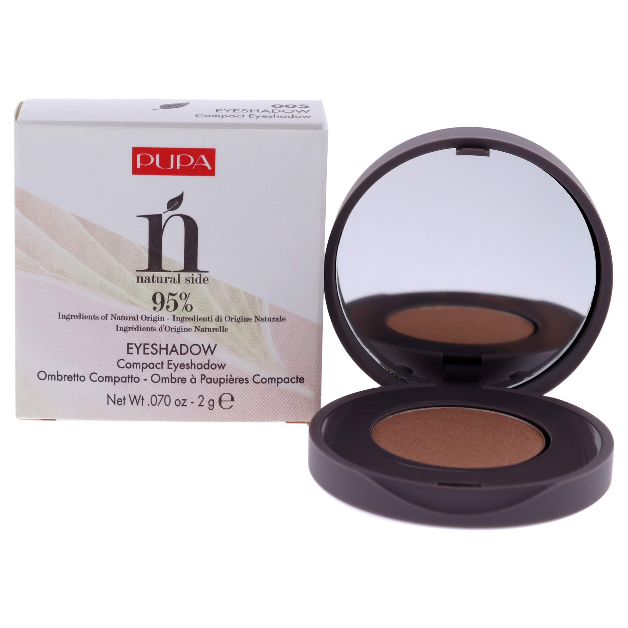 Pupa Milano Natural Side Compact Eyeshadow - 005 Gold Glimmer For Women 0.07 oz Eye Shadow