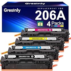 GRESINLY 206A Toner Cartridges HP Set 4-Pack