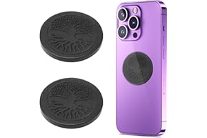 SHUNGITE HOME 2 Pcs Shungite Neutralizer Sticker for Cell Phone 30 mm/ 1.18 Inch Shungite Stones Plate for Tablet Laptop Computer-Tree of Life