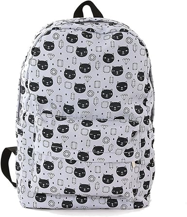 grey fabric backpack