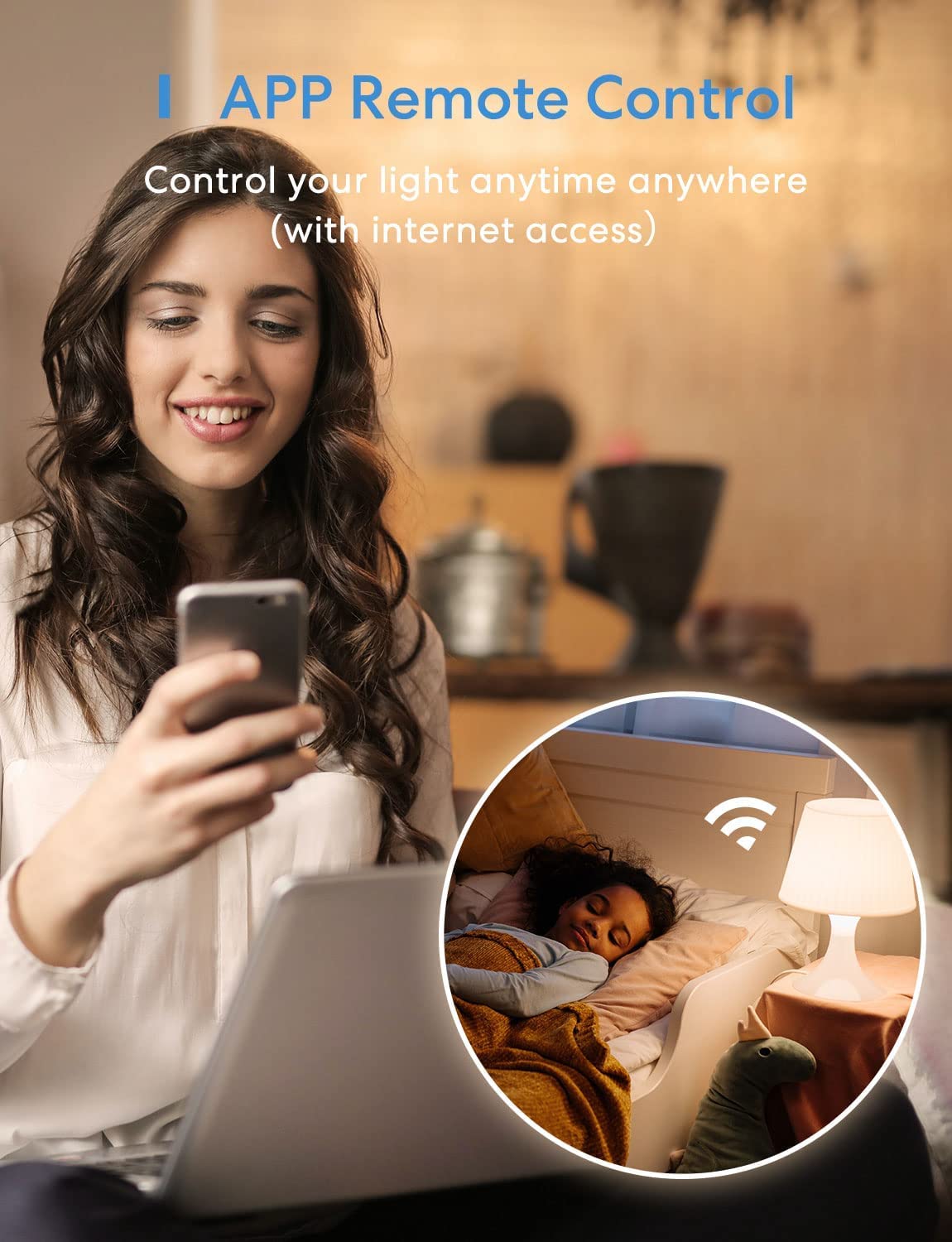 meross Smart Light Bulb, Dimmable Wi-Fi LED Bulb Compatible with Apple HomeKit, Siri, Alexa, SmartThings, A19 E26 Warm White 2700K, 810 Lumens 9W 60W Equivalent, No Hub Required, 4 Pack