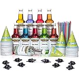 Hawaiian Shaved Ice Syrup 10 Pack with Accessories