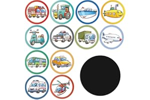 Geyee 24 Pcs Potty Training Stickers Potty You Pee on Toilet Reveal Stickers Chart Reusable Pee Decals Color Changing Seat Toilet Targets for Boys Girls Kids Training Use(Vehicle)