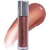 FITGLOW Beauty Lip Colour Serum | Hydrating Lip Gloss | Plumping Anti-Aging Lip Treatment | Natural Shine with Pomegranate Sterols & Collagen | Buildable Color for Dry Chapped Lips | Beach Glow - 10g