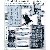 Stampers Anonymous Tim Holtz Cling Mount Halloween Rubber Stamps: Regions Beyond CMS274