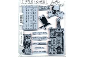 Stampers Anonymous Tim Holtz Cling Mount Halloween Rubber Stamps: Regions Beyond CMS274