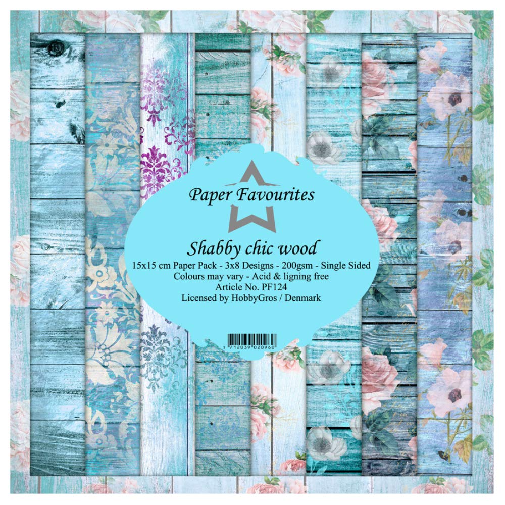 Dixi Craft Paper Favourites Shabby Chic Wood 15 x 15cm Paper Pad