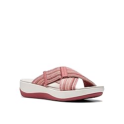 Clarks Women's Arla Wave Slide Sandal, Dusty Rose