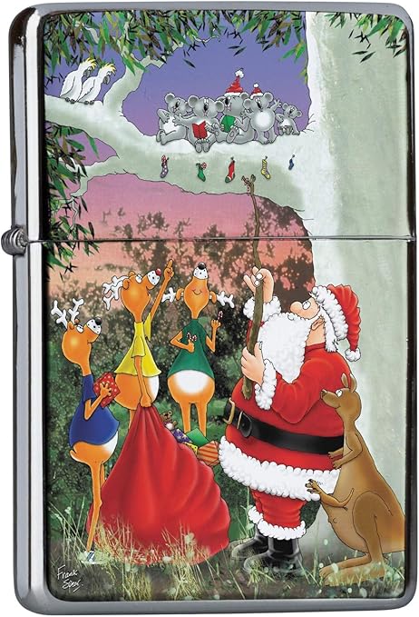 Babbo Natale Australia.Leotie Gmbh Cromato Accendino Benzina Cartoon Arte Babbo Natale In Australia Ricaricabile Amazon It Sport E Tempo Libero