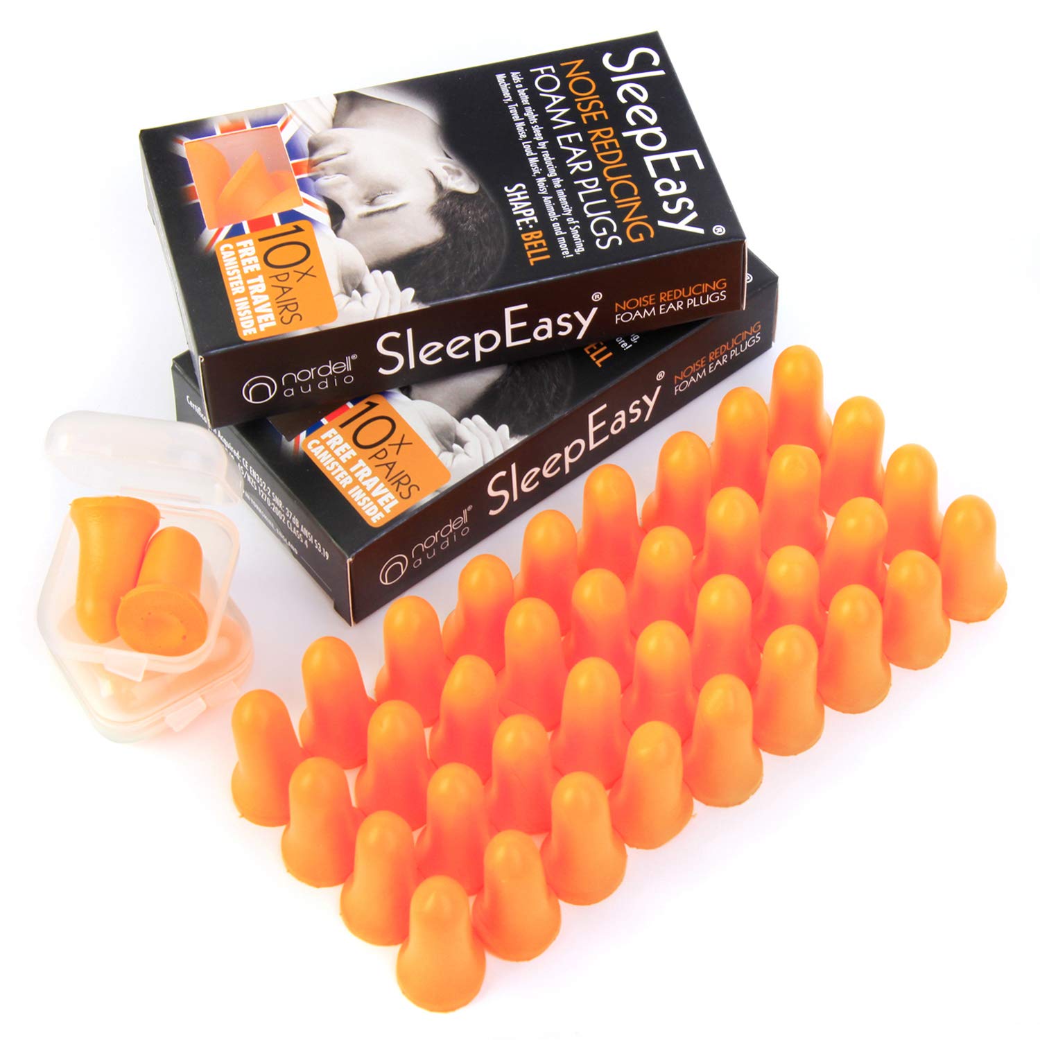Best Ear Plugs for Sleeping, Protection for Musicians Hearing/Ears from Loud Music, Earplugs Help Save Sanity from Sleep Deprivation via Snoring, Pets and Neighbours, 40 Earplugs for the Price of 20