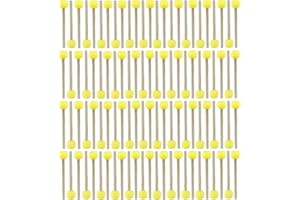 Marvexi 100 Pcs Round Sponge Brush Paint Set 15mm Foam Sponge Wood Handle Paint Brush Set for Painting Crafts, DIY Painting Tools(0.6 Inch)
