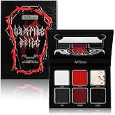 Afflano Red Black Smokey Eyeshadow Palette, Vampire Blood Red Goth Halloween Makeup Palette Dark Eye Shadow Palette, Matte Sh